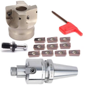 Face Mill Indexable End Milling Cutter BT30 Arbor + 10X APMT1604 Inserts CS - Picture 1 of 7