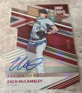 2020 Elite Extra Edition Aspirations Die Cut 19/46  #75 Zach McCambley Auto 