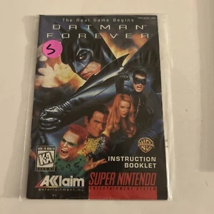 Batman Forever Nintendo SNES Manual Only ~ Instruction Booklet - Picture 1 of 2