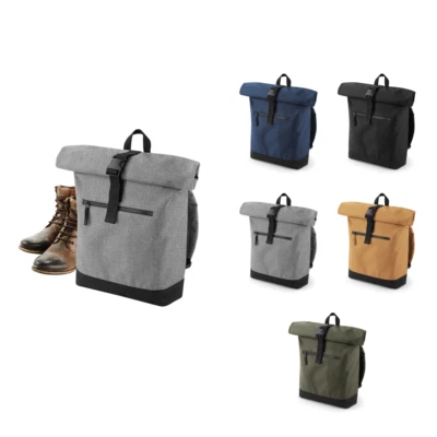 Bagbase BagBase Roll Top Rucksack BG855 - Roll Top School College Laptop Satchel - Bild 1 von 4