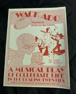 Vtg 1983 Grosse ILE MI High School Wack Ado Musical Play Program Book - Picture 1 of 6