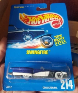 1991 Hot Wheels Swingfire  # 214 Convertible Street Beast Blue Card Basic Hubs - Picture 1 of 11