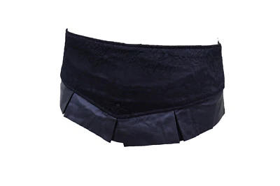 Mujeres Negro Ancho Elástico Correa Floral Encaje Volantes Moda Cinturón Cadera Cintura Alta S Foto 1 de 4