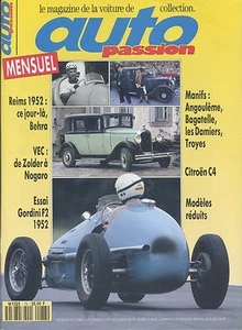 AUTO PASSION n°73 10/1992 GORDINI F2 1952 CITROEN C4 REIMS 1952 - Imagen 1 de 1