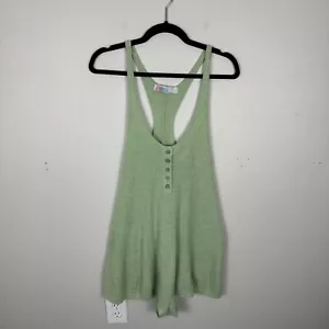 Free People Strand Strampler Hailee Pullover Strampler Gr. S grün Boho Strick Coverup - Bild 1 von 7