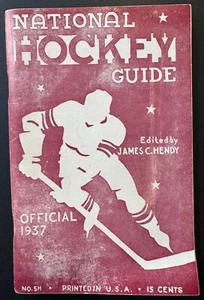 1933 James C. Hendy Official Hockey Guide National Hockey League Stats Rules - Picture 1 of 12