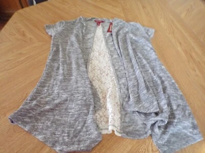 Girls Size 16 Arizona  Short Sleeve Hooded Sweater, Shrug,  NWT - Image 1 of 2