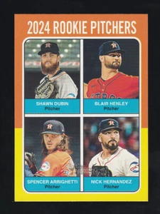 2024 Topps Heritage High #619 Rookie Pitchers ARRIGHETTI DUBIN & HERNANDEZ RC - Picture 1 of 2