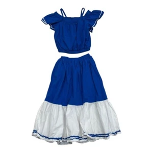 Haute Hippie 2pc Ruffle Top Maxi Skirt - Girls Size 7/8 - Picture 1 of 12