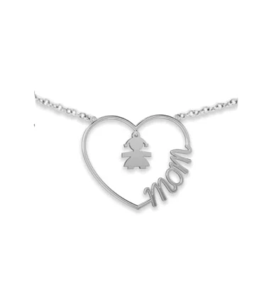 Collana  leBebé Cuore di Mamma in argento 925 con cuore  LBBCDM24/F - Immagine 1 di 2
