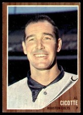 1962 Topps Al Cicotte Houston Colt .45s #126