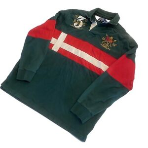 Vintage Ralph Lauren Polo East Hampton County Jockey Club Rugby Shirt Size Large