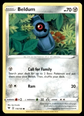 2020 Sword & Shield - Vivid Voltage Beldum Basic/Common #116 - Image 1 of 2