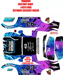 TRAXXAS UDR WITH INNER ROLL CAGE KIT TROPHY TRUCK KB23 Theme wrap decals - Picture 1 of 6