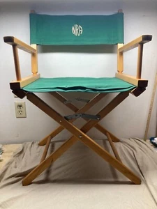 RARE Vintage NRA Folding Director's Chair – Green Canvas & Wood Frame - Picture 1 of 4