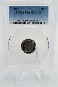 1991-S PCGS PR69DCAM Roosevelt Dime Proof 10C - Picture 1 of 2