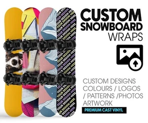 Maßgeschneidert bedruckt Snowboard Wrap Board Haut, Aufkleber, personalisiert, Kit - Bild 1 von 3