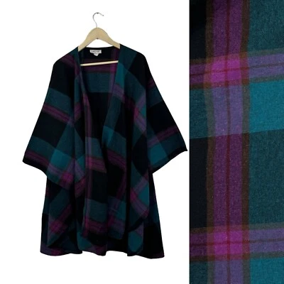 Suéter de lana a cuadros Catch Me de colección hecho por la Unión chal envolvente hecho en EE. UU. para mujer Foto 1 de 4