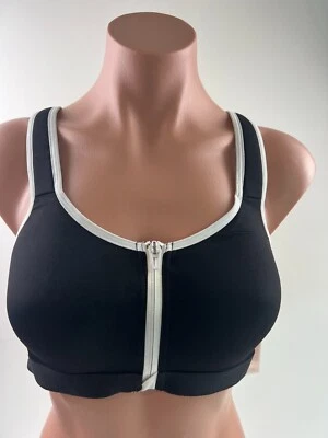 Victoria's Secret Knockout Front Close High Support Sport Bra  Black  36D  NWT - Image 1 of 4