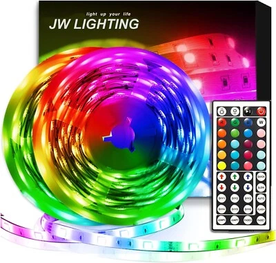 LED Strip Lights 16.4ft Music Sync Bluetooth 5050 RGB Room Light with Remote - Image 1 of 4