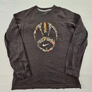 Nike Football Prepare For Combat Black Long Sleeve Cotton T-Shirt Boys L - Picture 1 of 9