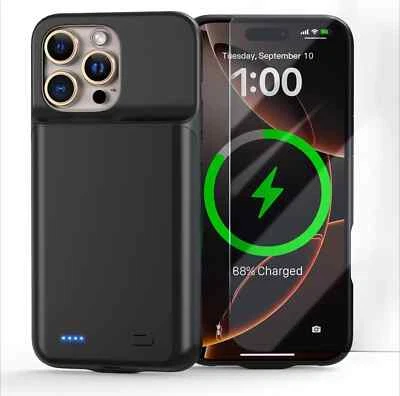 for iPhone 16 Pro Max Battery Charger Case Power Charging Cover Battery Pack - Image 1 of 4