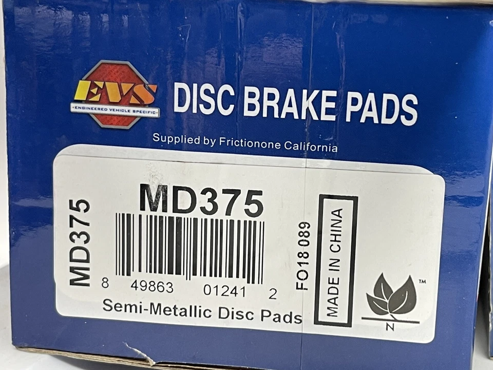 Комплект передних дисковых тормозных колодок EVS FRICTION MD375 - Изображение 1 из 3