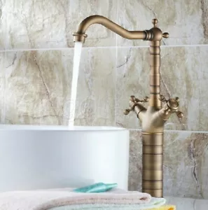 Vintage Retro Antik Messing Drehbarer Auslauf Küchenspüle Wasserhahn Mixer Wasserhahn - Bild 1 von 7