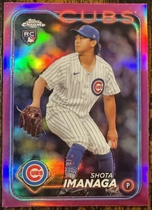 2024 TOPPS CHROME SHOTA IMANAGA CUBS ROOKIE #121 PINK REFRACTOR RC MLB 🔥 - Picture 1 of 2