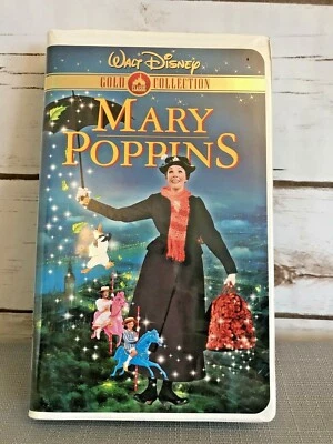 MARY POPPINS Walt Disney VHS Home Video Tape in Clamshell Case Free Shipping - Image 1 of 4