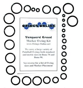 Vanguard Creed Paintball Marker O-ring Oring Kit x 2 rebuilds / kits