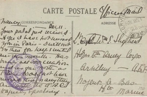 FRANCE: Censored postcard 1918, military mail. - Picture 1 of 2