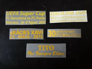FC BARCELONA PATCH BADGES FINAL CHAMPIONS TITO PER SEMPRE ETERN SUPER CUP XAVI - Imagen 1 de 7