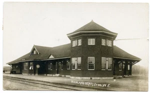 RPPC NY Richland Railroad Station Depot (foto de playa) condado de Oswego - Imagen 1 de 2