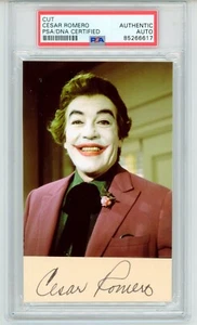 Cesar Romero ~ Signed Autographed The Joker Batman ~ PSA DNA Encased - Picture 1 of 2