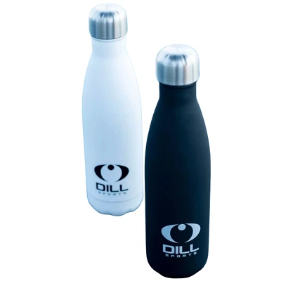Stainless Steel Sports 17 Ounce Water Bottles - One Black and One White - Image 1 of 4