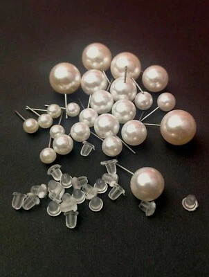 OHRSTECKER Silber farbe Perlenohrringe Perlen Damen Schmuck 2025 - Bild 1 von 4