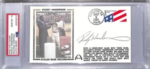 First Day Cover Rickey Henderson PSA/DNA Certified Auto Grade GEM MT 10 - Picture 1 of 2