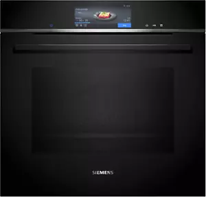 Siemens HS758G3B1 iQ700 Einbau-Dampfbackofen 60 x 60 cm Schwarz Edelstahl - Bild 1 von 7