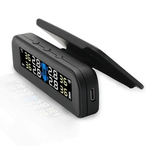 ˜C 260 Car Tire Pressure Monitoring System Solar Universal Real Time Tester LCD - Picture 1 of 19