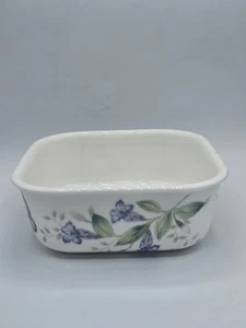 Lenox Butterfly Meadow Square Bowl Without Lid 5.75" - Picture 1 of 6