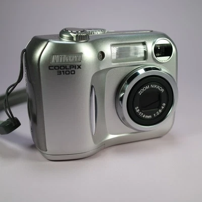 Nikon Digital Camera Coolpix 3100 3.2MP Silver Tested - Image 1 of 4
