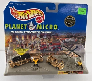 Hot Wheels 1997 Planet Micro Urban Rescue Collector Special Edition Gold  Sealed - Picture 1 of 6