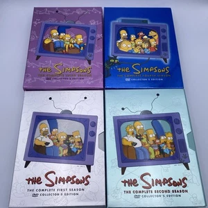 Lot of 4 The Simpsons Complete Seasons 1 - 4 DVD Box Sets Collector's Edition - Picture 1 of 16