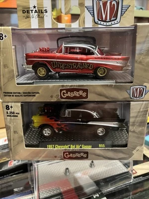 m2 machines 1957 chevrolet bel air gasser Unrestrained.  Black W Flames. - Image 1 of 4