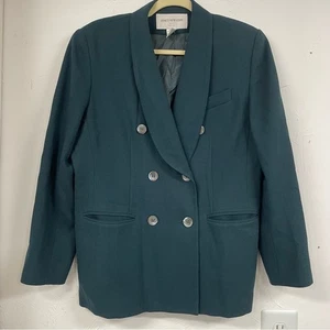 Vintage Jones New York Grün Oversized Boyfriend Fit Blazer Jacke 12P - Bild 1 von 12