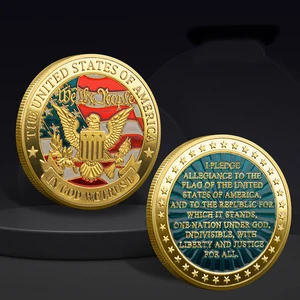 Government Pledge of Allegiance Challenge Coin Collectable United States 1-pc - Picture 1 of 13