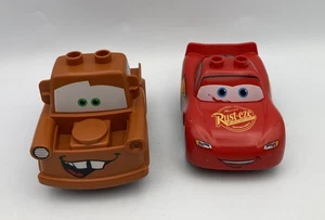 Lego Duplo Building Figure Lot LIGHTNING McQUEEN & TOW MATER Cars Disney - Picture 1 of 4