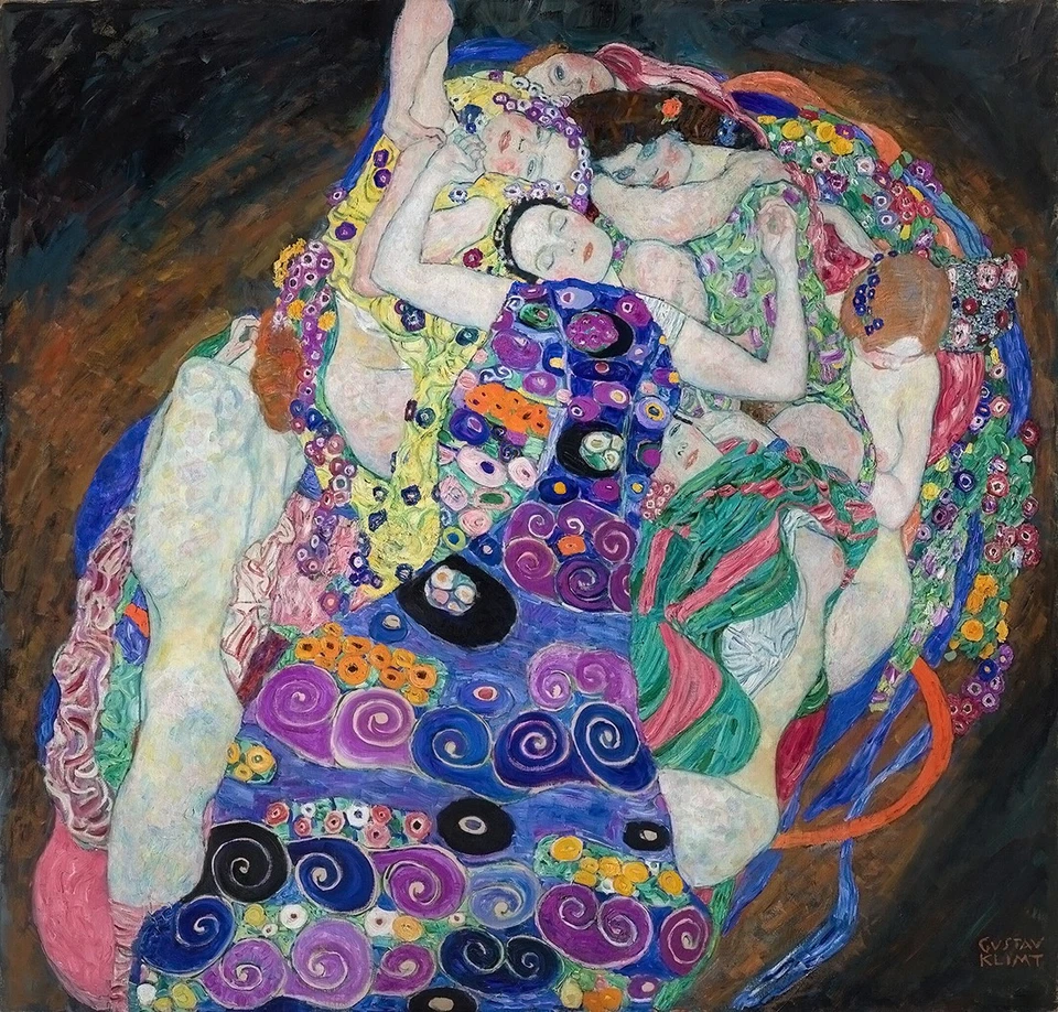 GUSTAV KLIMT THE VIRGIN ART NOUVEAU ART GICLEE PRINT FINE CANVAS - Image 1 of 1