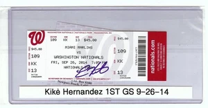 Kike Hernandez Signed Autographed Ticket Dodgers 1st Grand Slam 9/26/14 PSA - Picture 1 of 2
